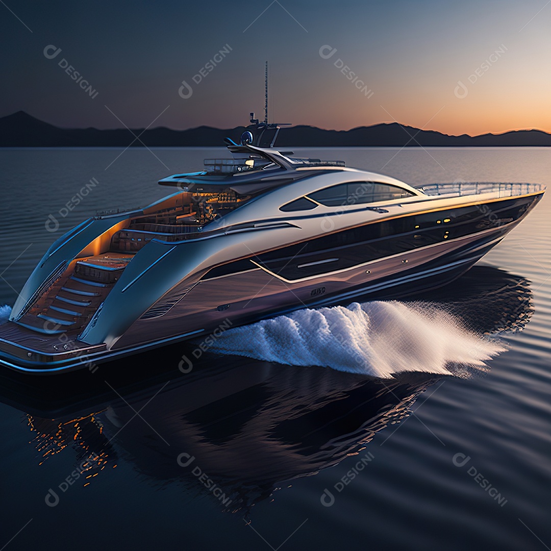 Imagem realista de iate