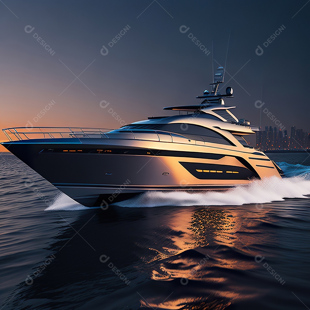 Imagem realista de iate