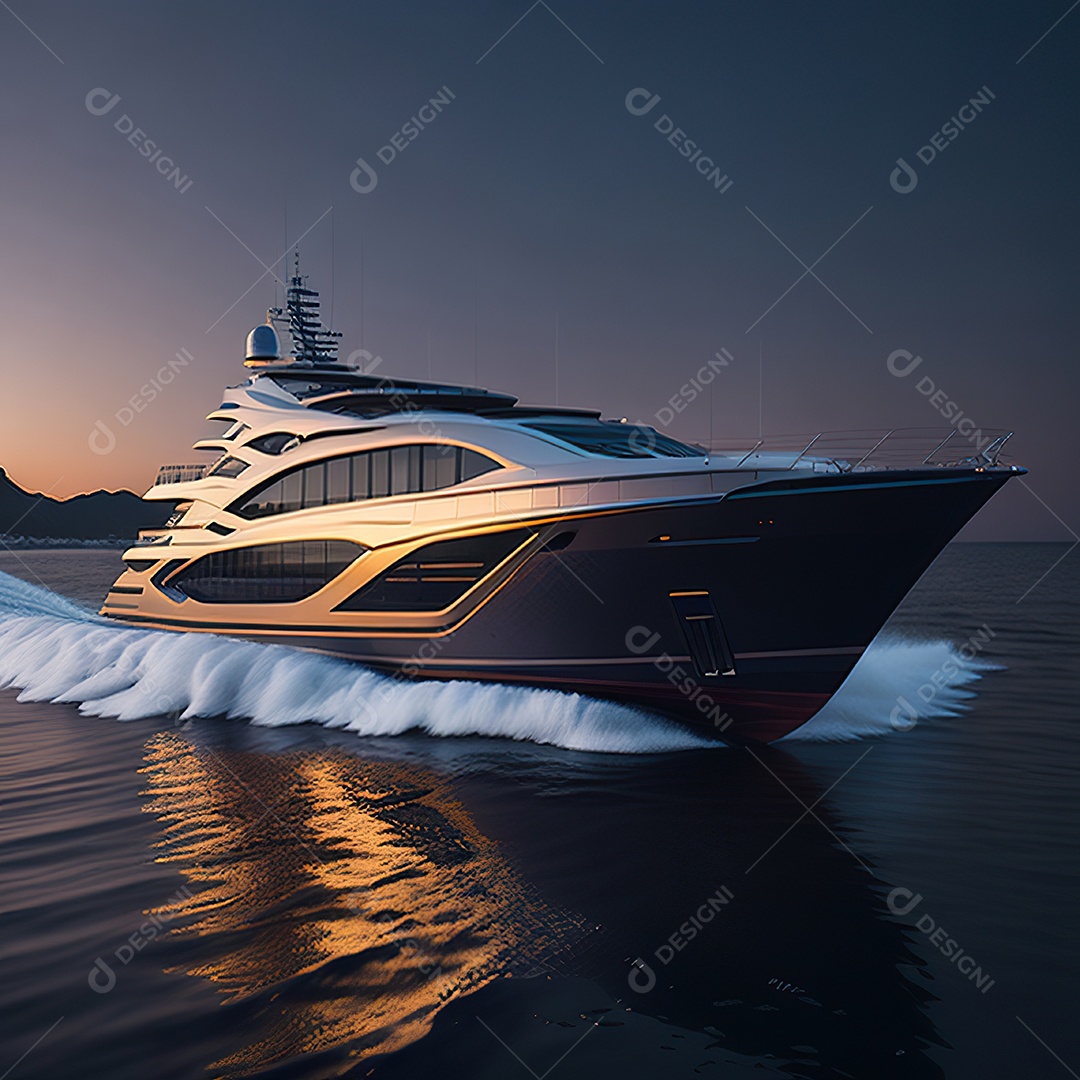 Imagem realista de iate