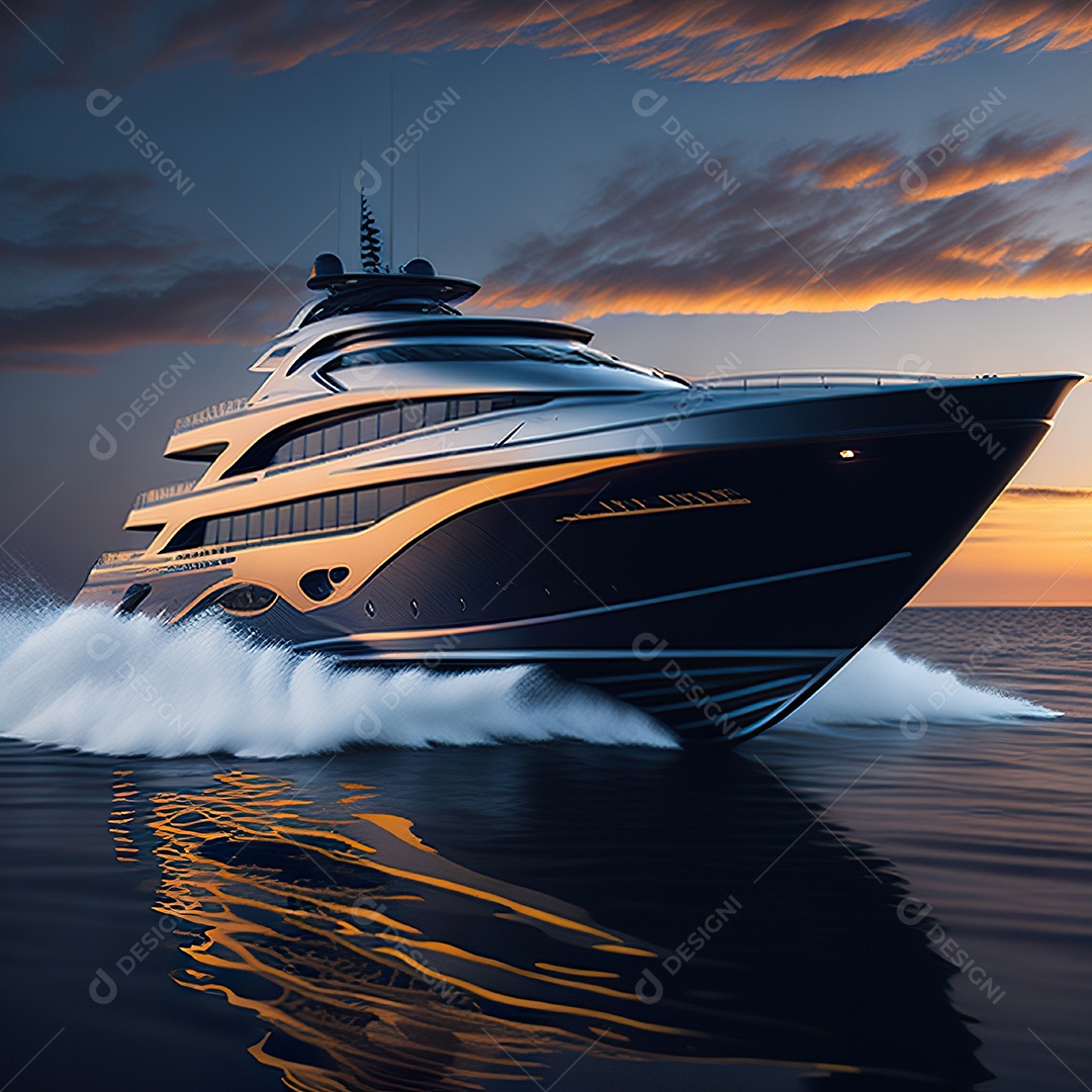 Imagem realista de iate