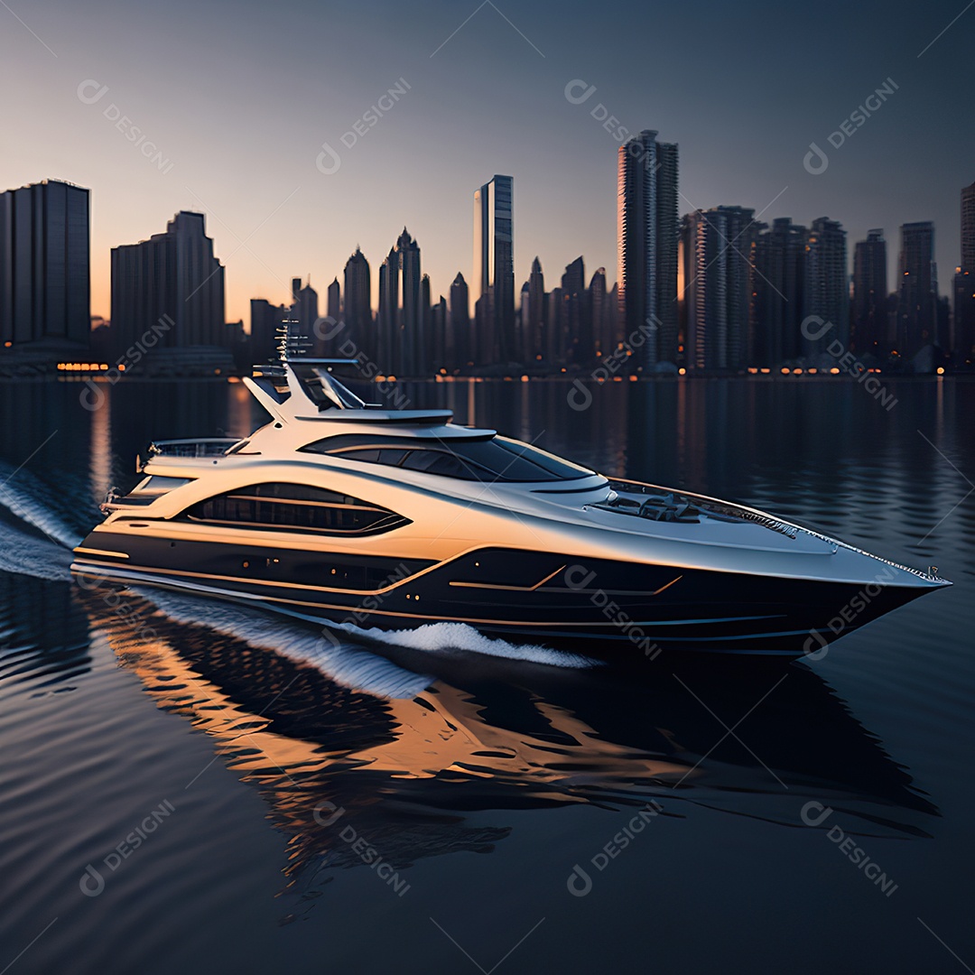 Imagem realista de iate