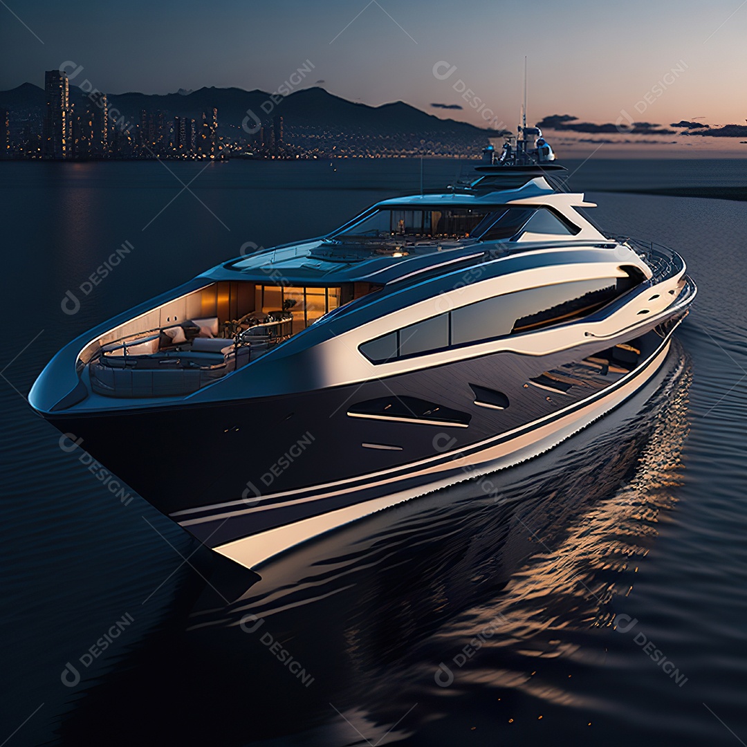 Imagem realista de iate