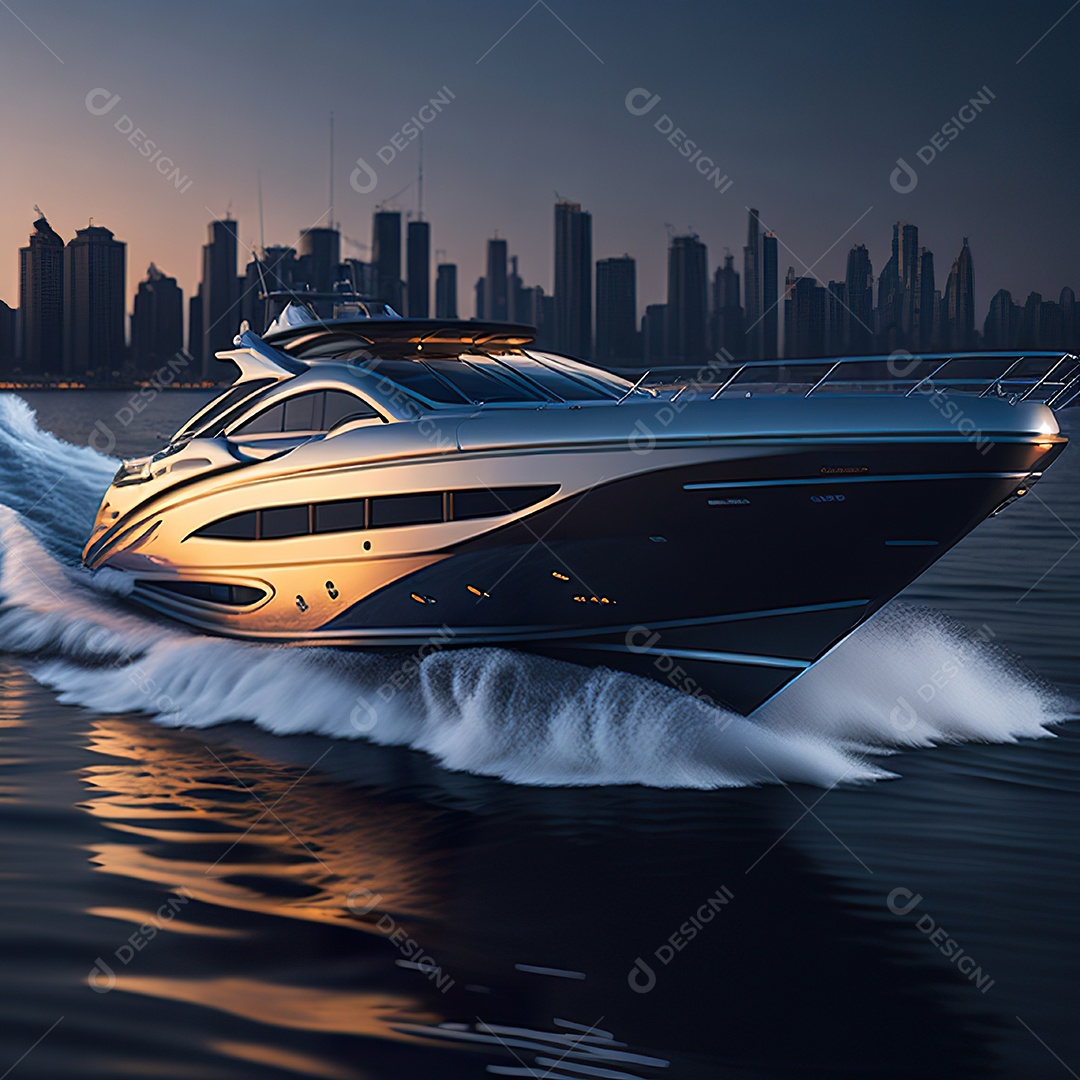 Imagem realista de iate