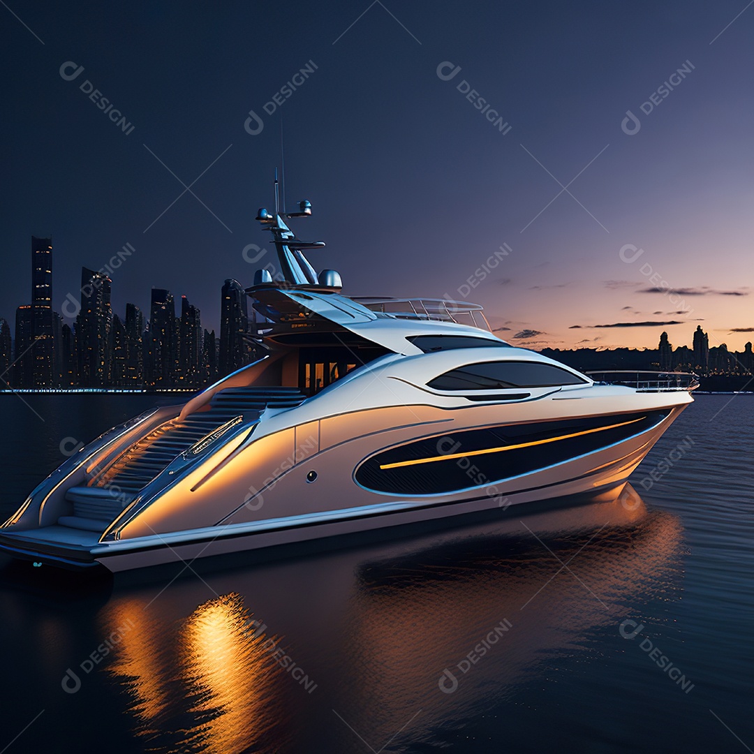 Imagem realista de iate