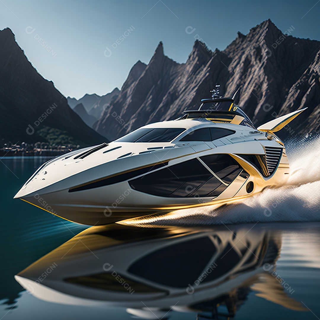 Imagem realista de lancha