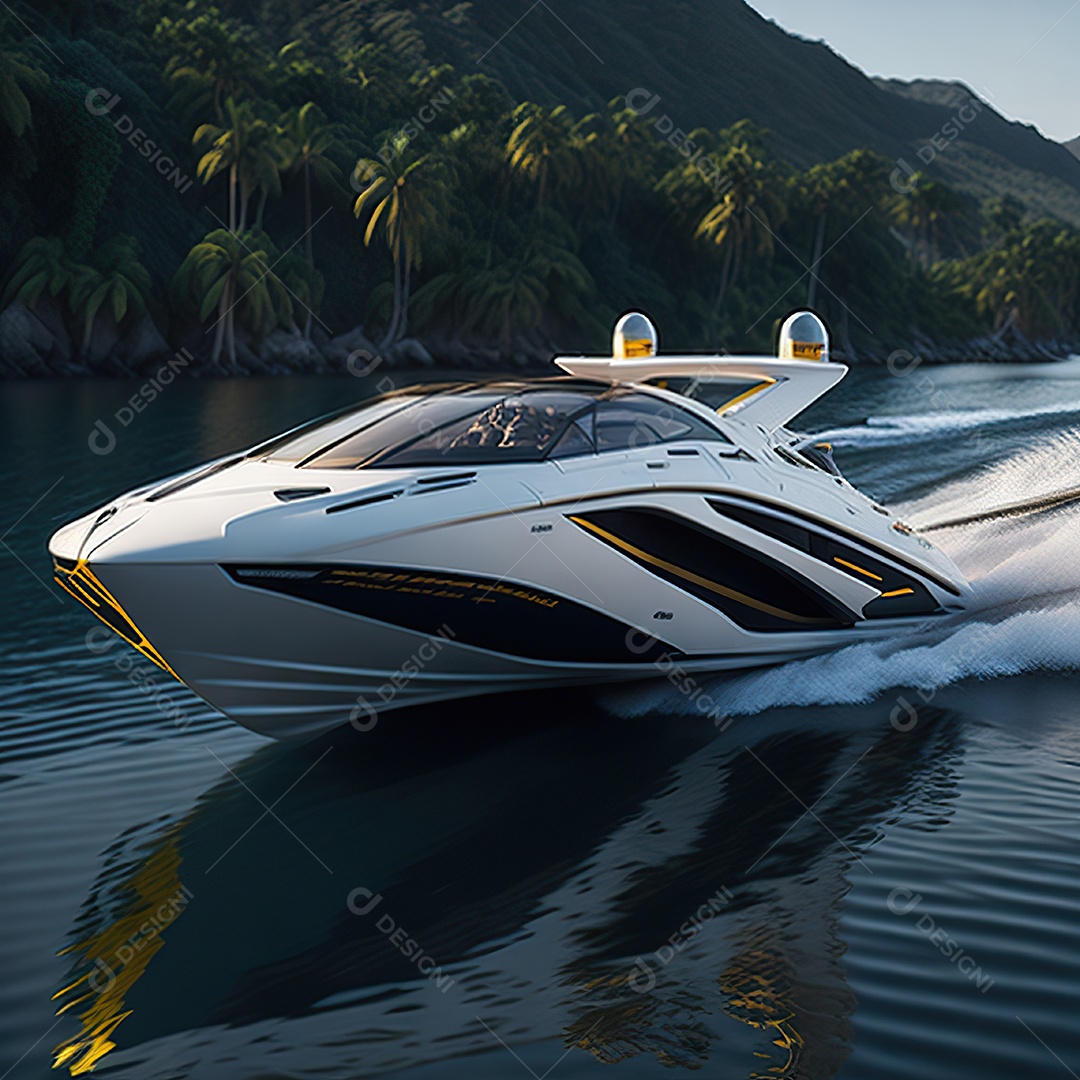 Imagem realista de lancha