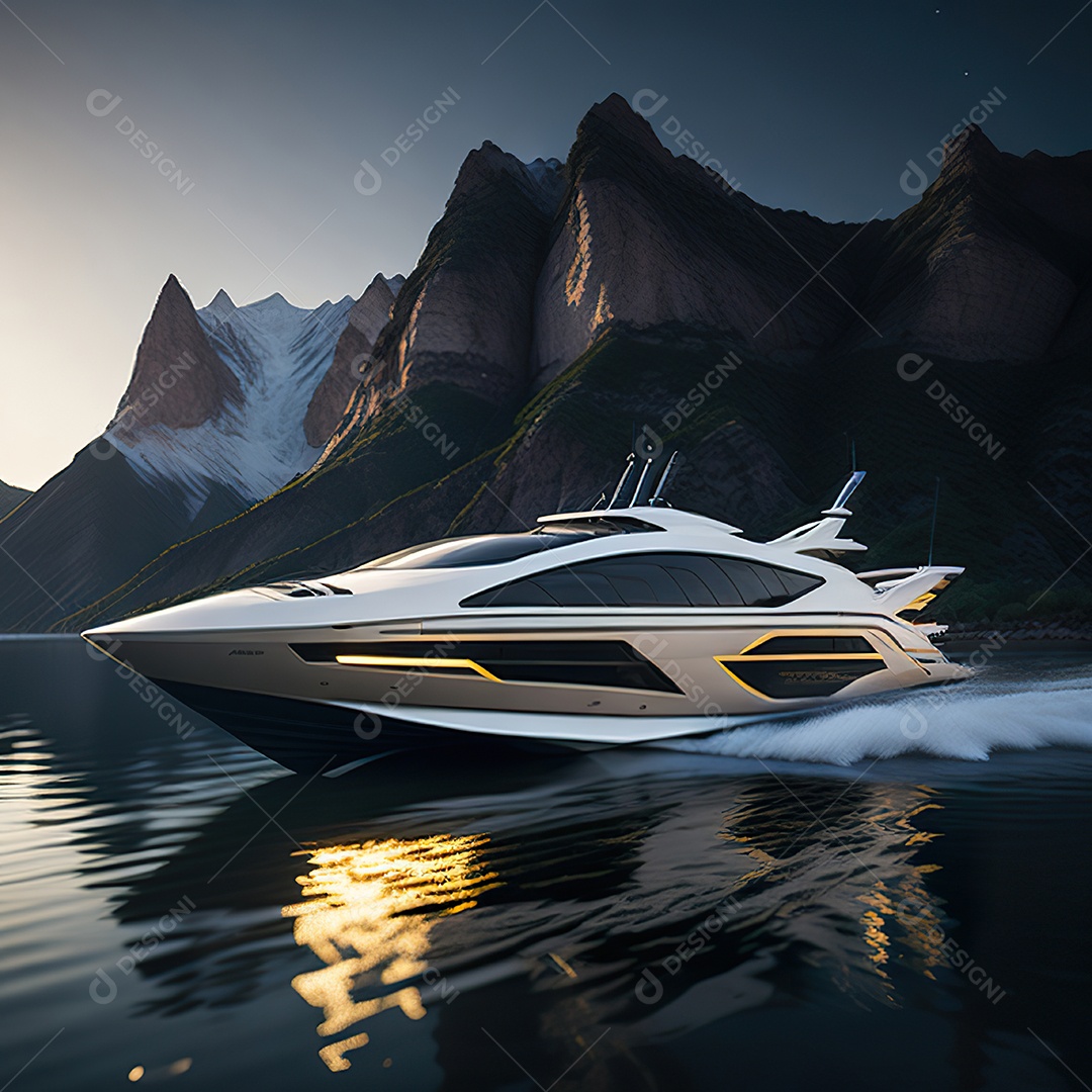 Imagem realista de lancha