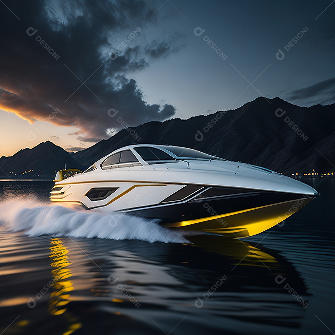 Imagem realista de lancha