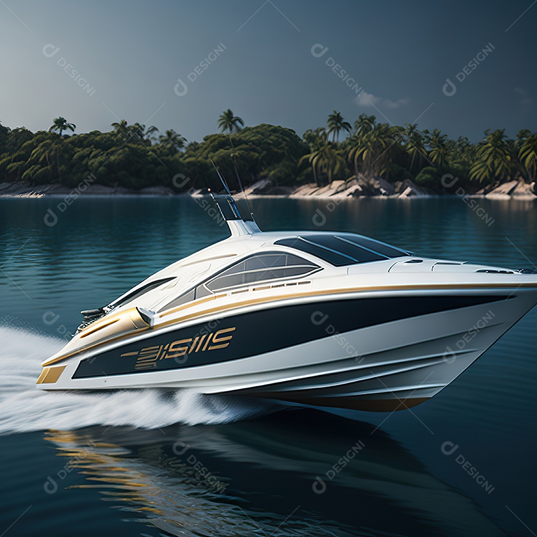 Imagem realista de lancha