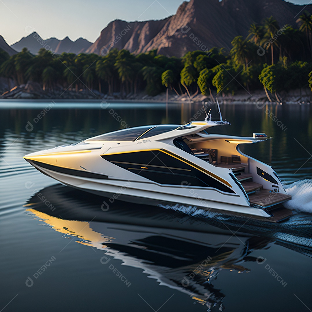 Imagem realista de lancha