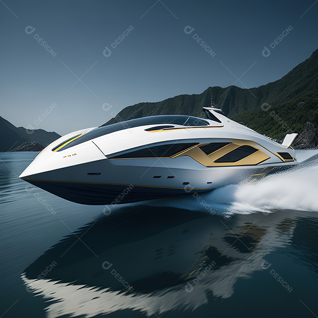 Imagem realista de lancha