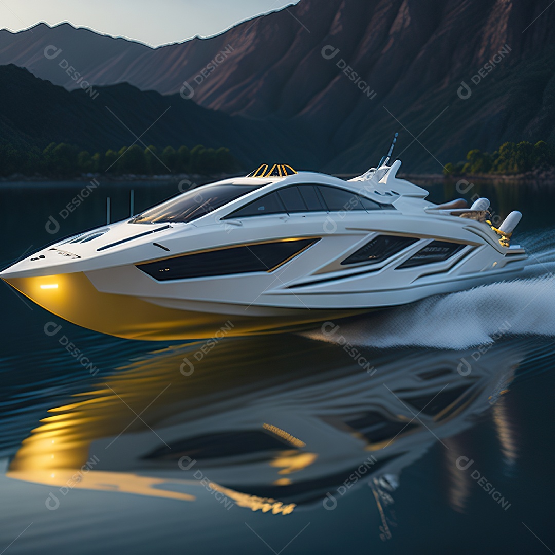 Imagem realista de lancha