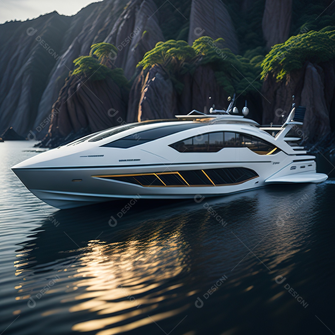 Imagem realista de lancha