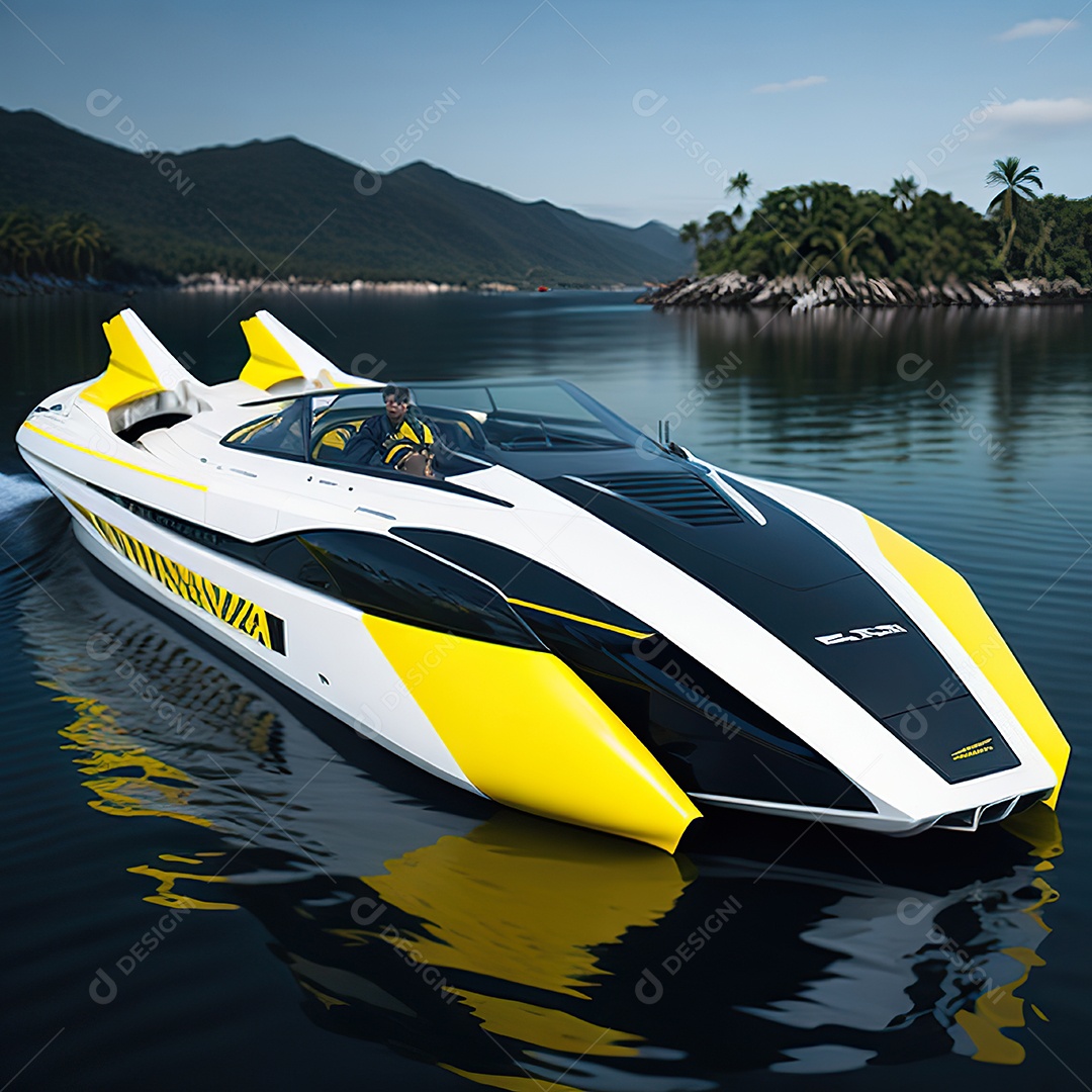 Imagem realista de lancha