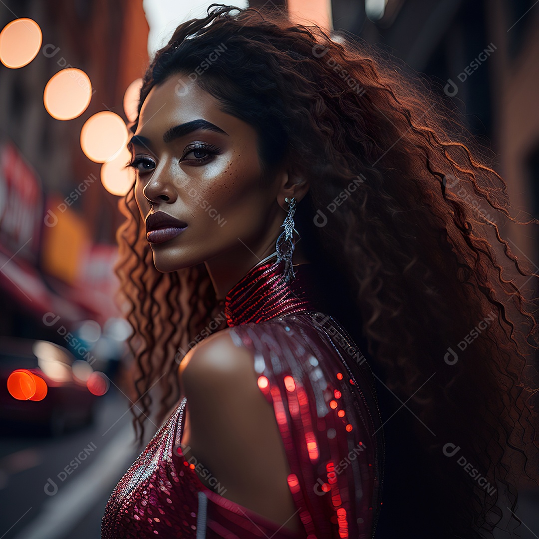 Imagem realista de linda mulher jovem