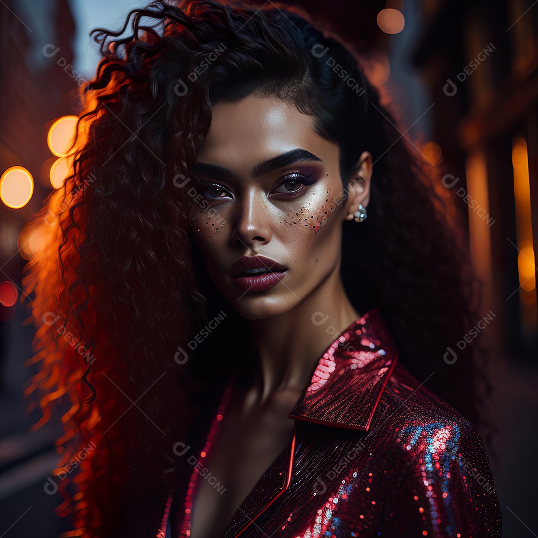 Imagem realista de linda mulher jovem