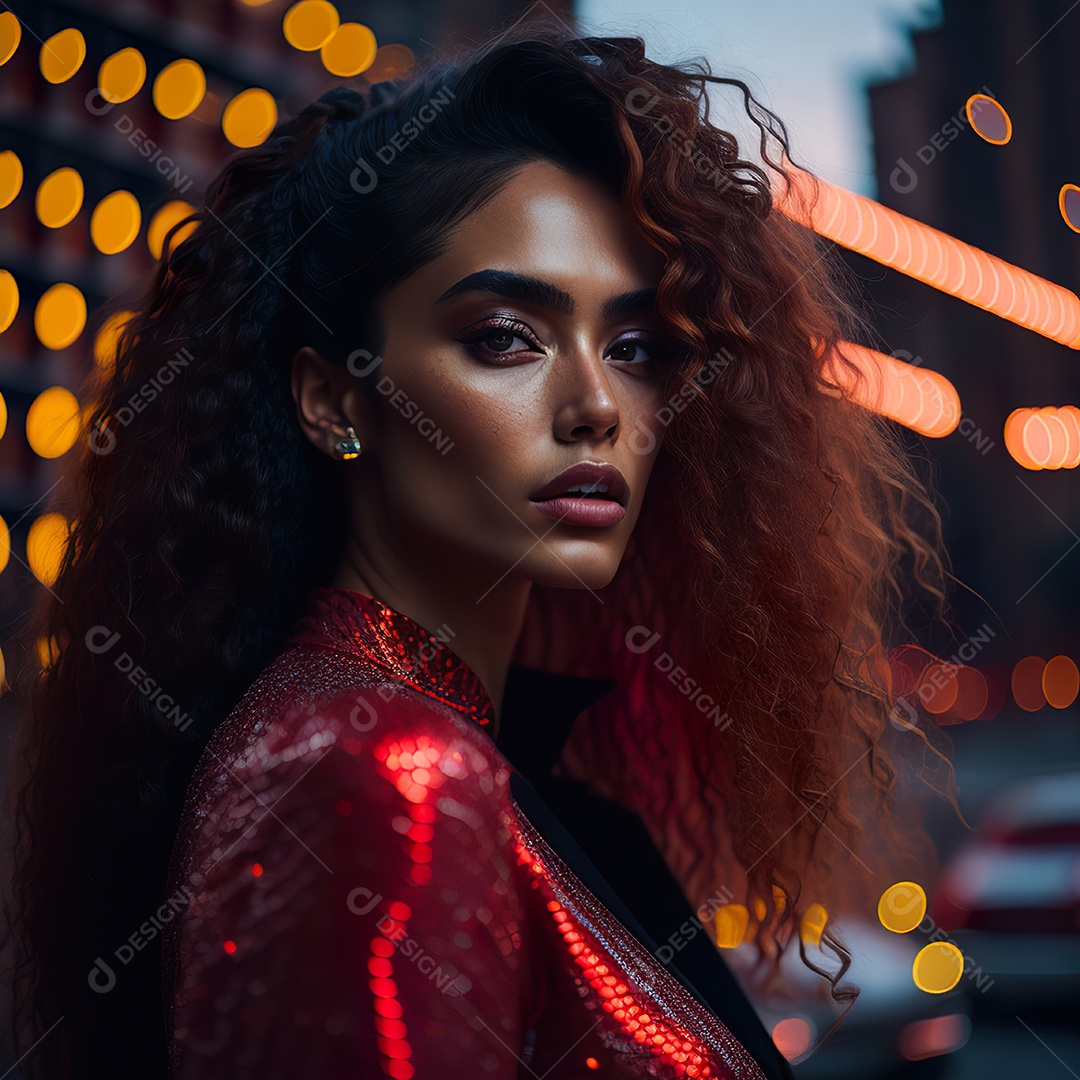 Imagem realista de linda mulher jovem