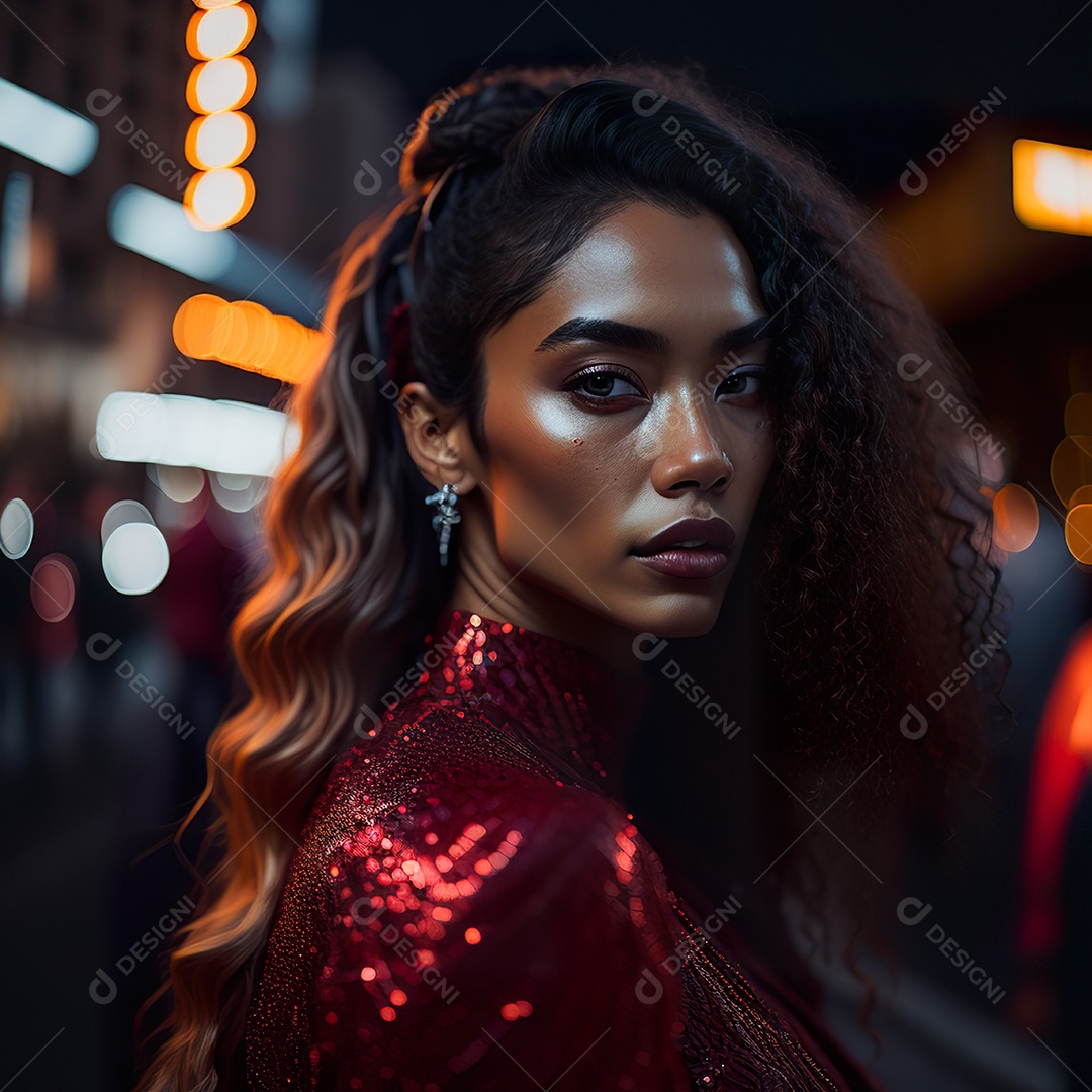 Imagem realista de linda mulher jovem