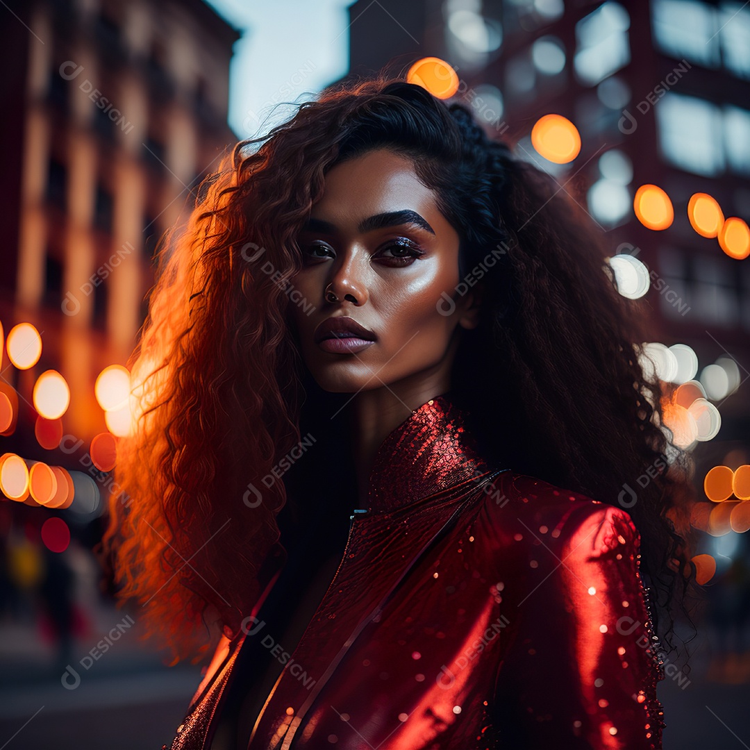 Imagem realista de linda mulher jovem