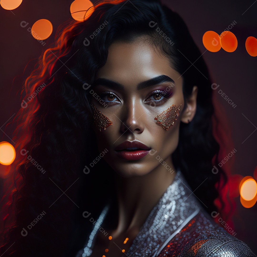 Imagem realista de linda mulher jovem