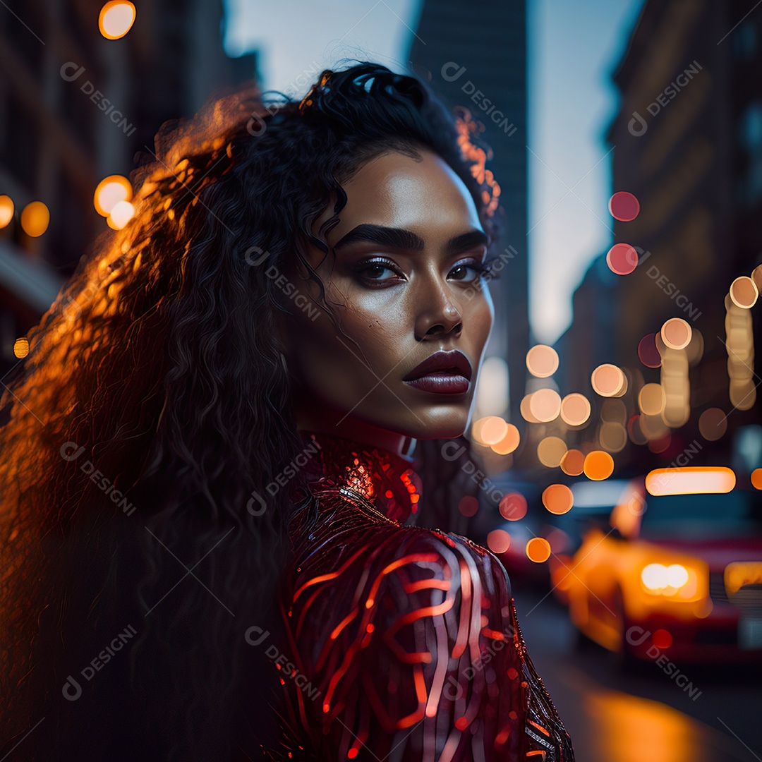 Imagem realista de linda mulher jovem