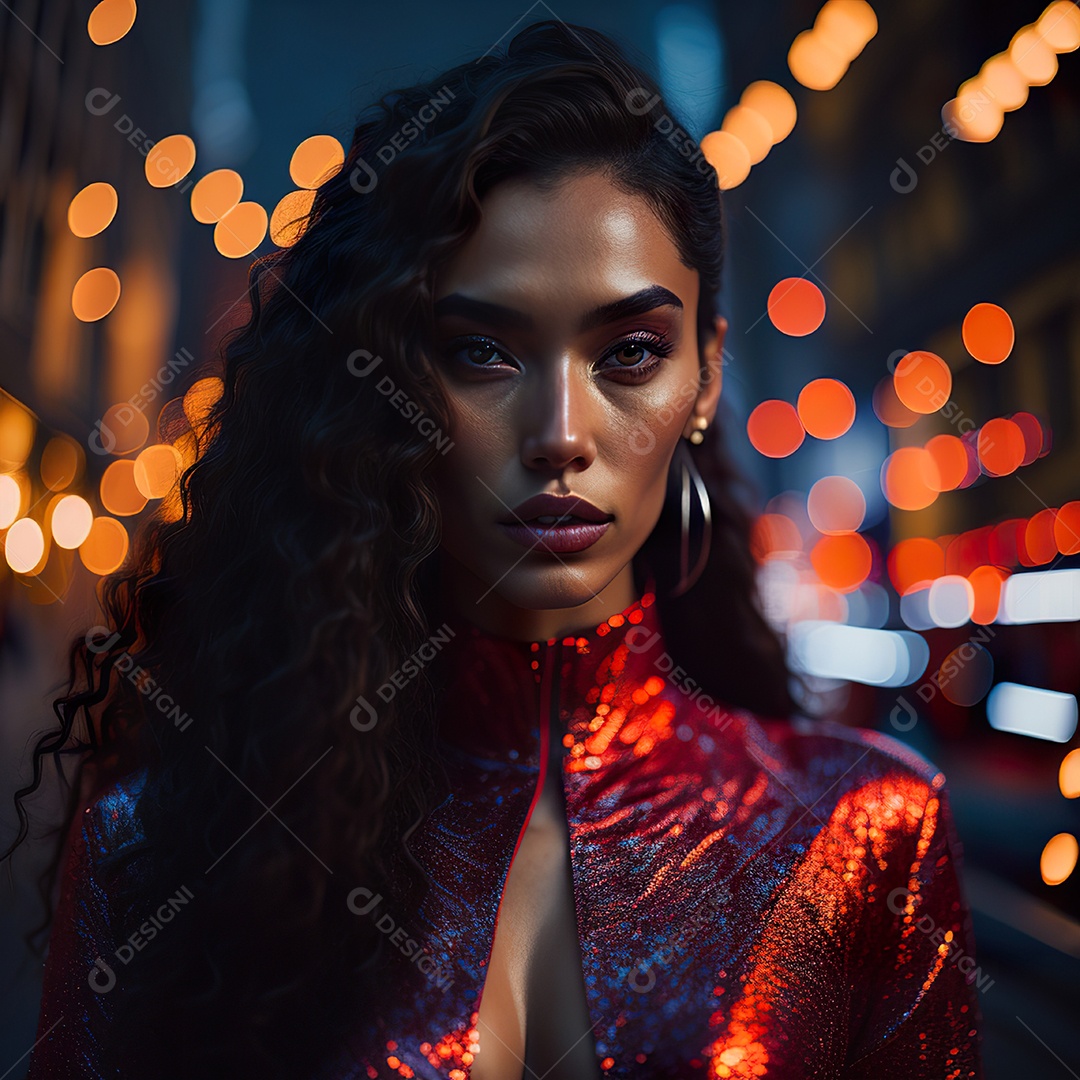 Imagem realista de linda mulher jovem