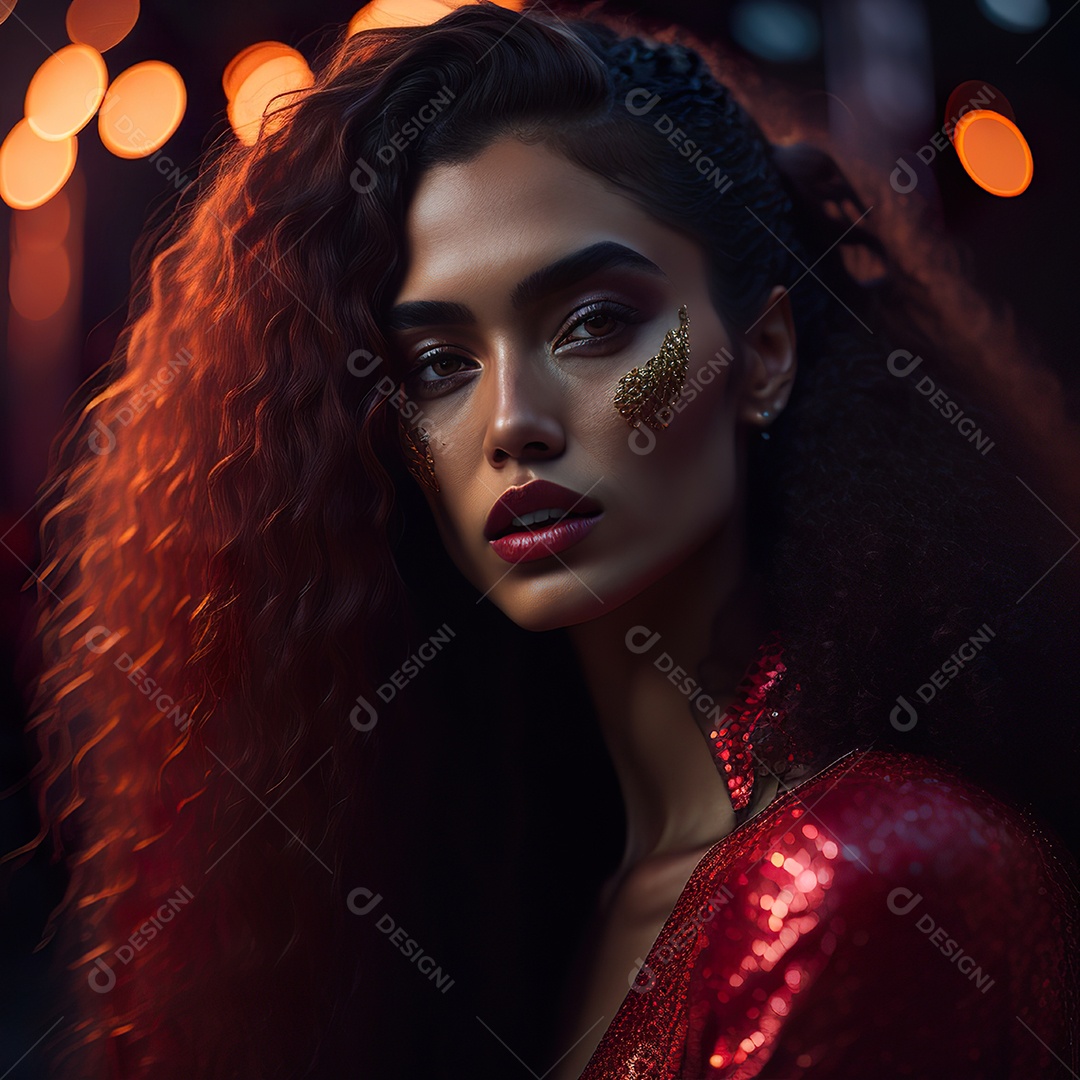 Imagem realista de linda mulher jovem