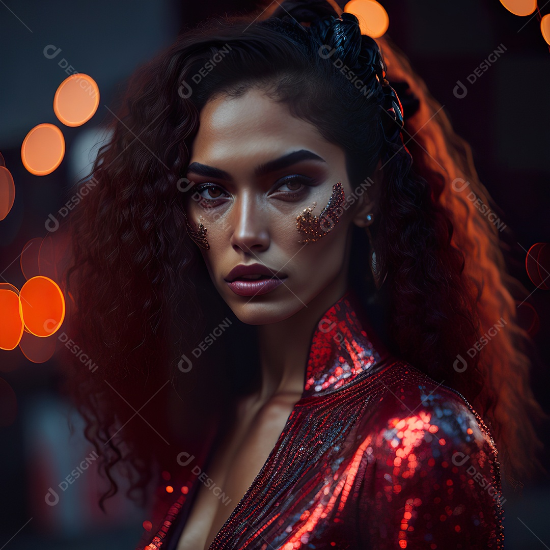 Imagem realista de linda mulher jovem