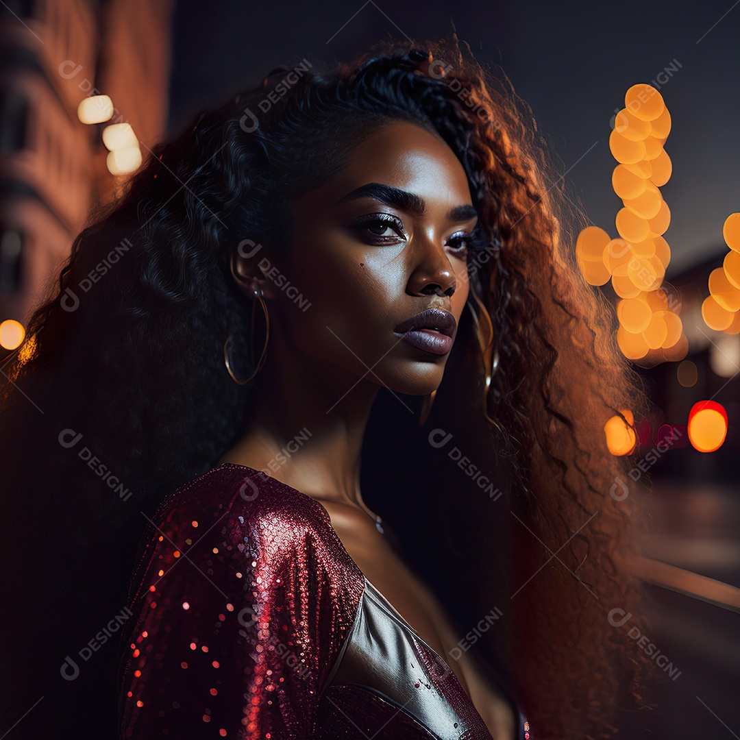 Imagem realista de linda mulher jovem