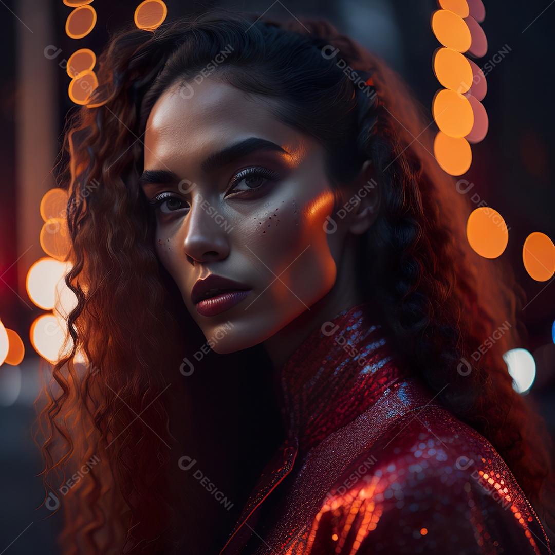 Imagem realista de linda mulher jovem