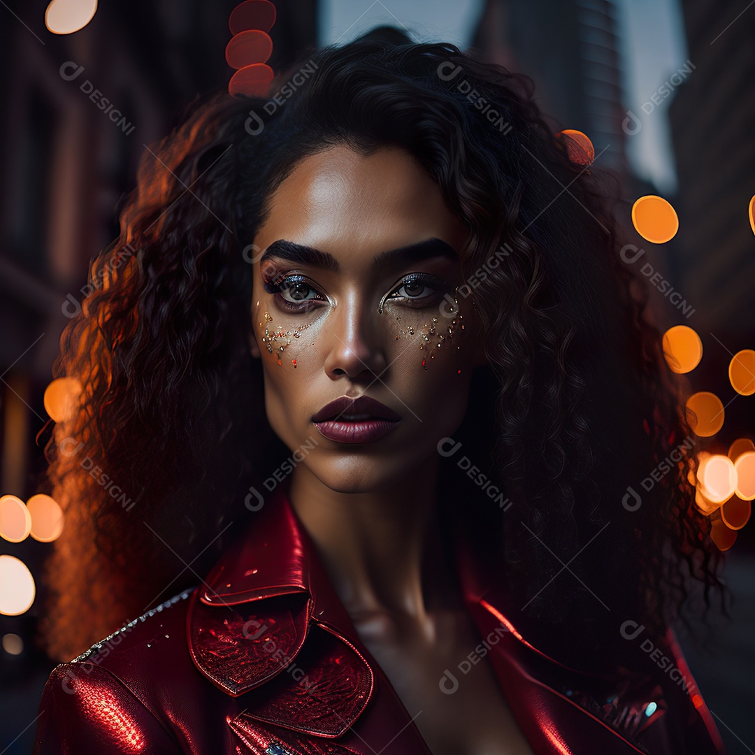 Imagem realista de linda mulher jovem