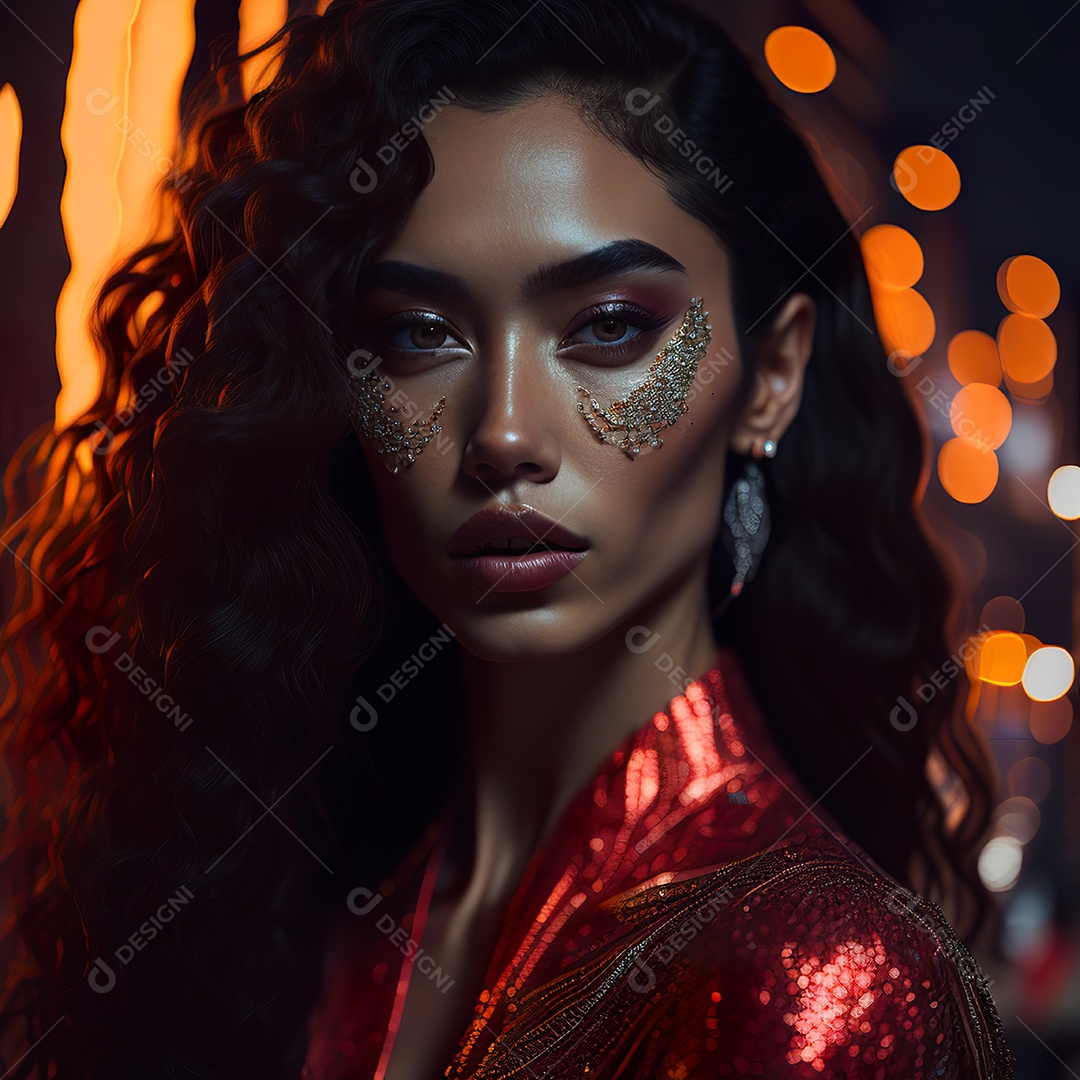 Imagem realista de linda mulher jovem