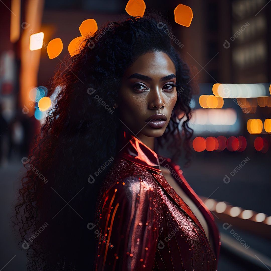 Imagem realista de linda mulher jovem