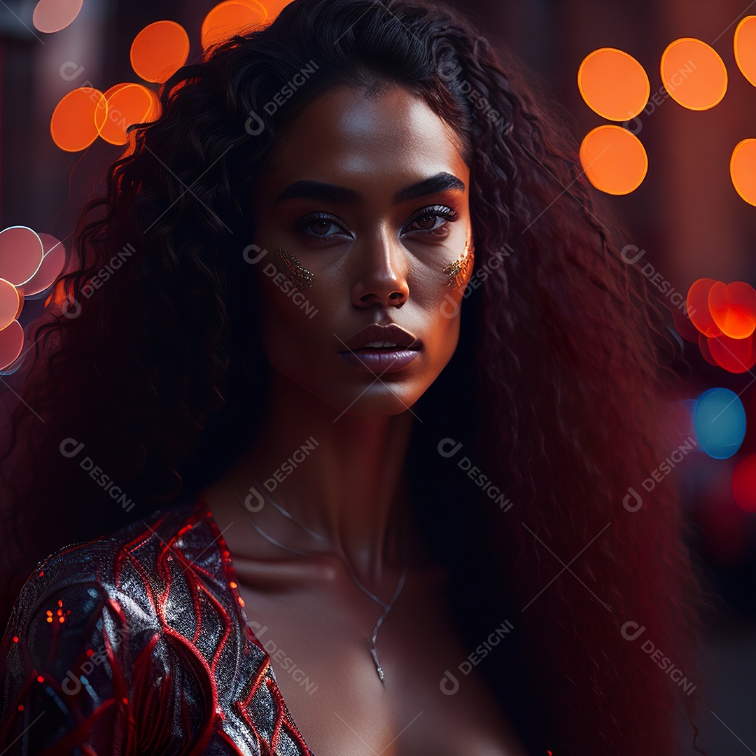 Imagem realista de linda mulher jovem