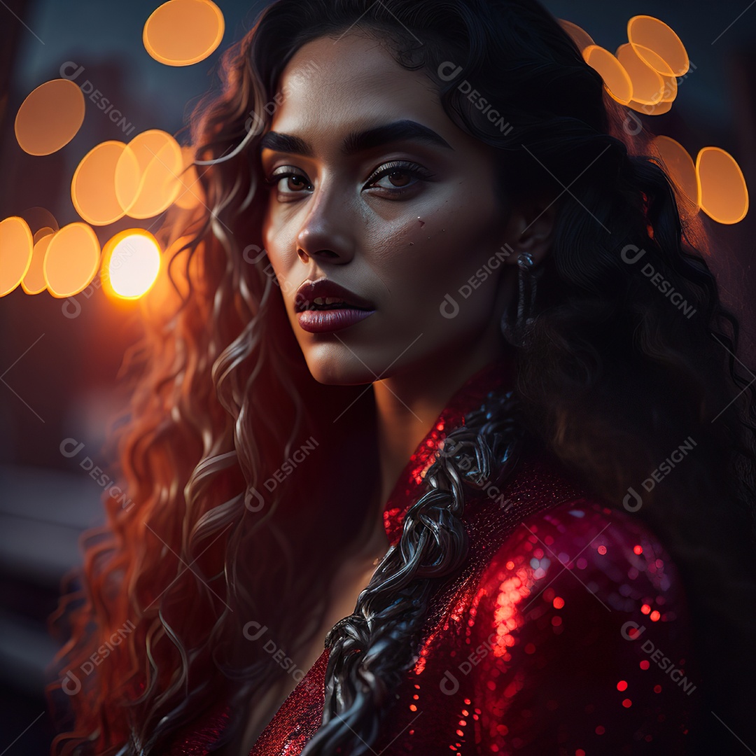 Imagem realista de linda mulher jovem