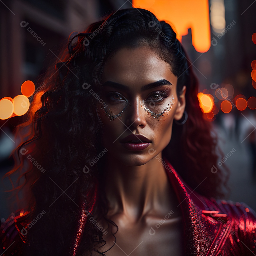 Imagem realista de linda mulher jovem