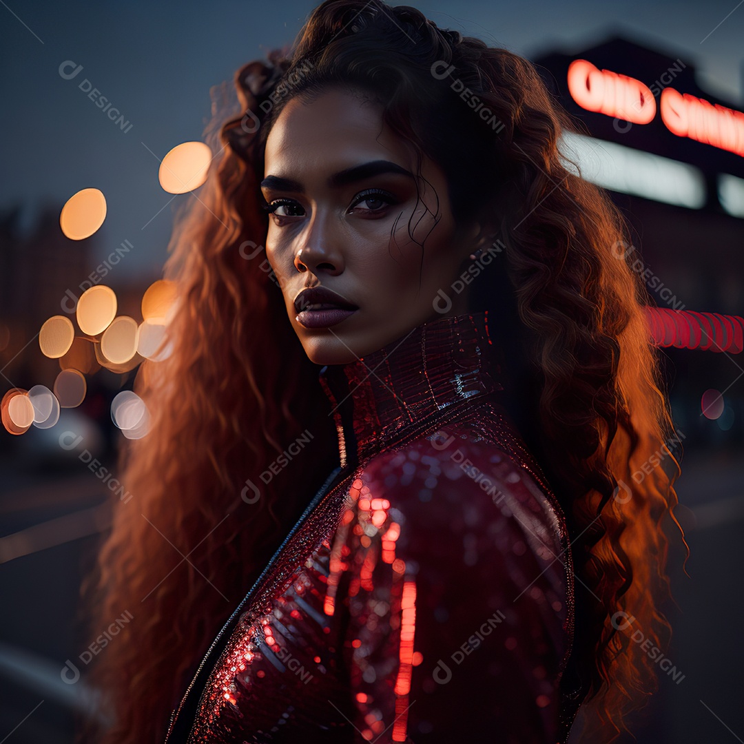 Imagem realista de linda mulher jovem