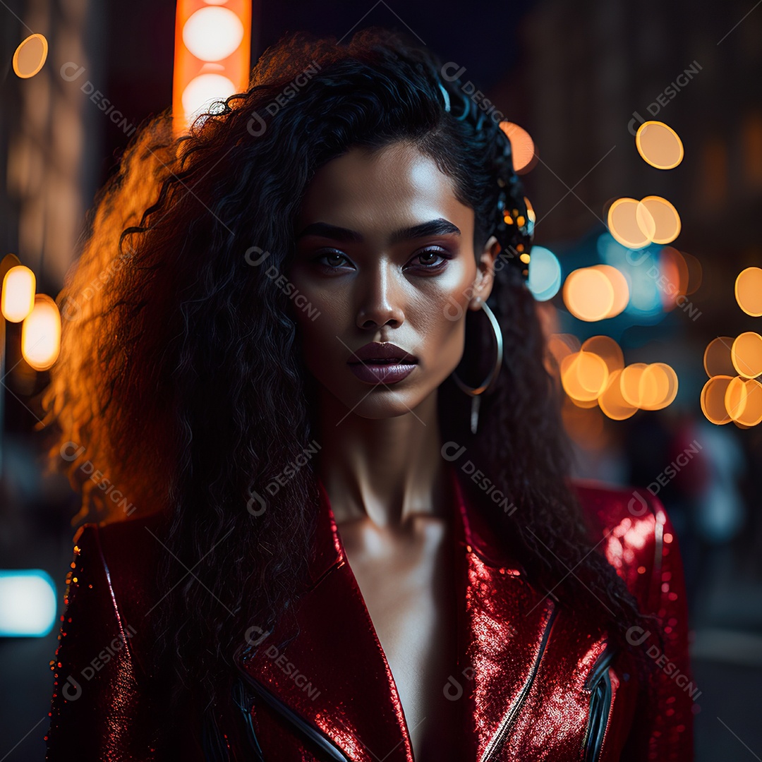 Imagem realista de linda mulher jovem