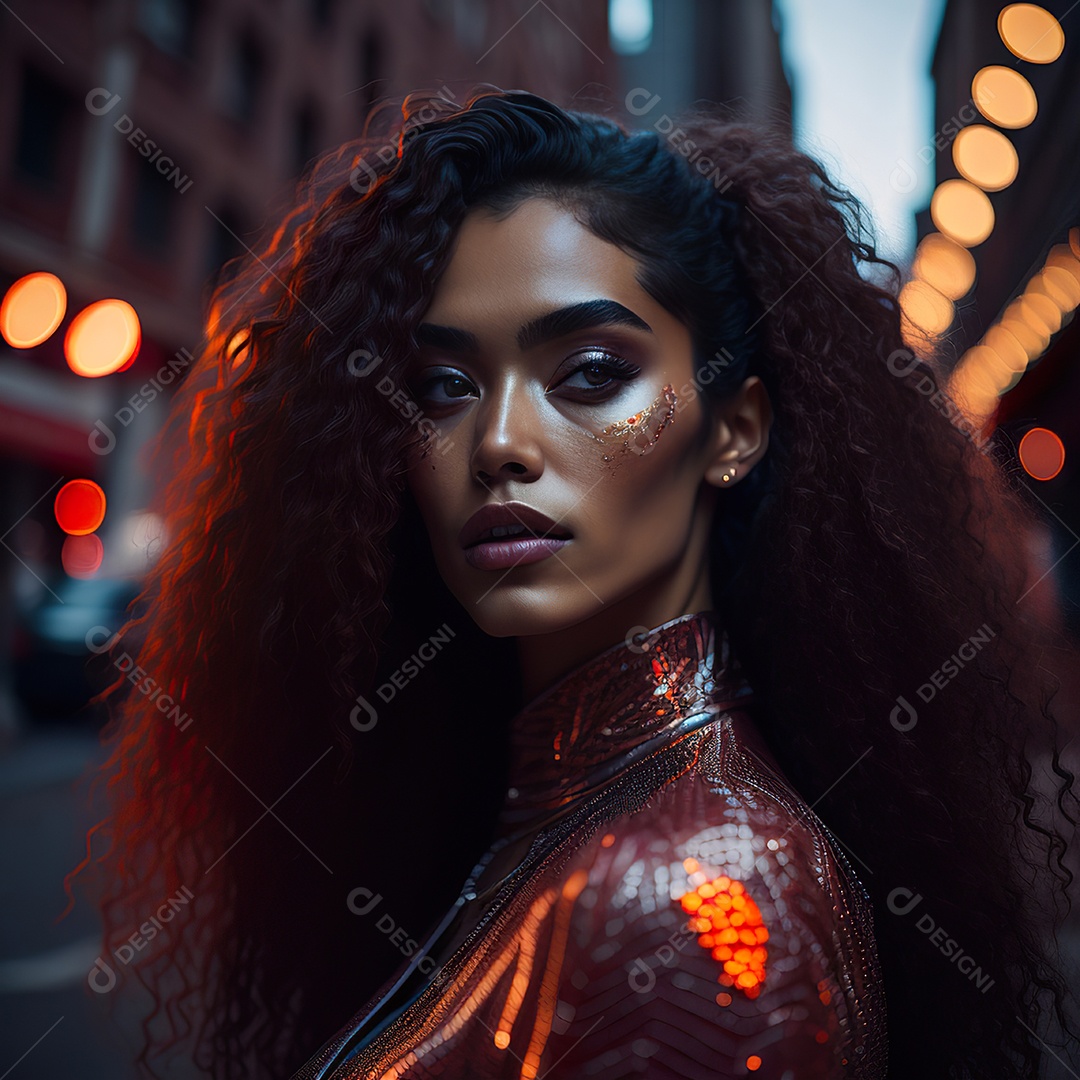 Imagem realista de linda mulher jovem