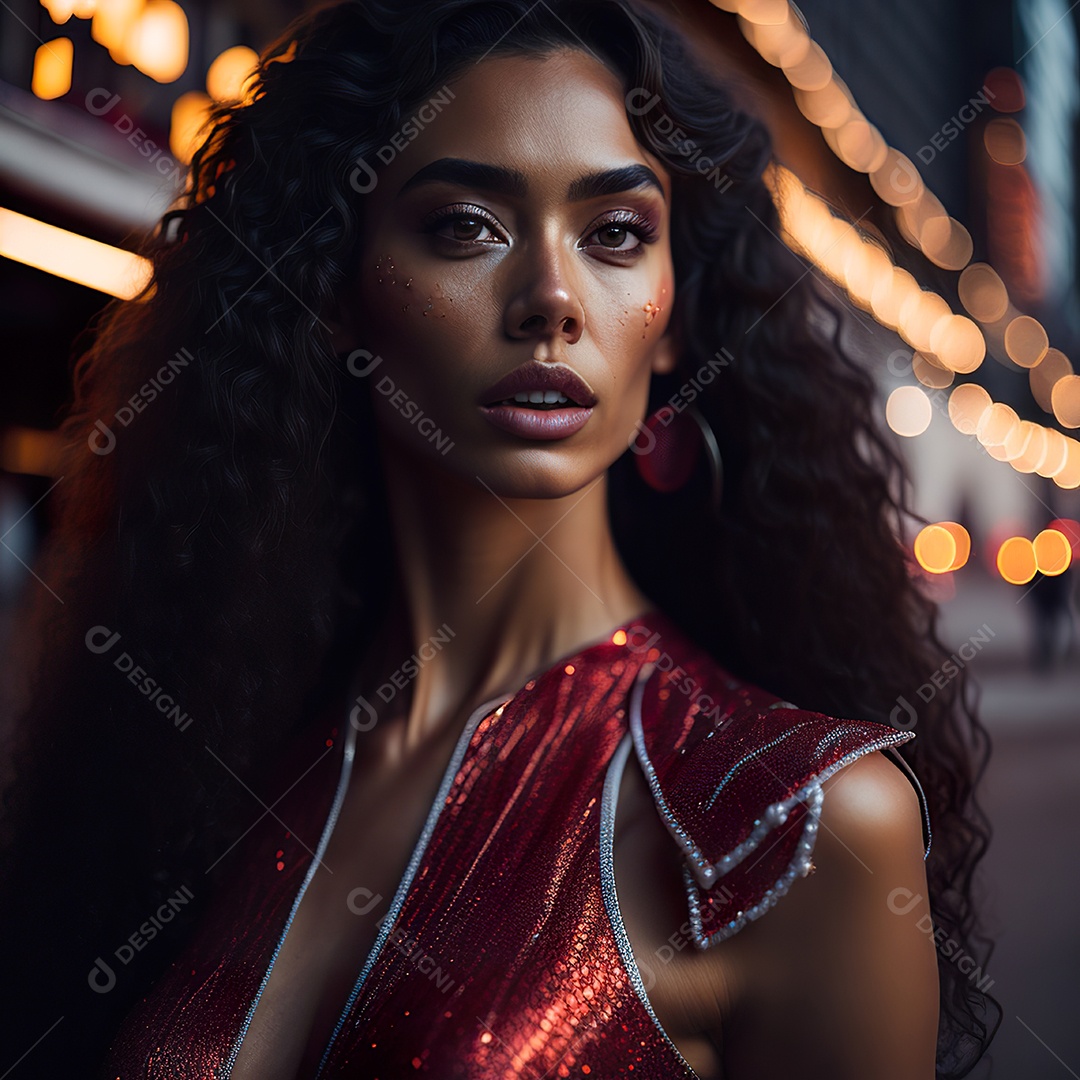 Imagem realista de linda mulher jovem