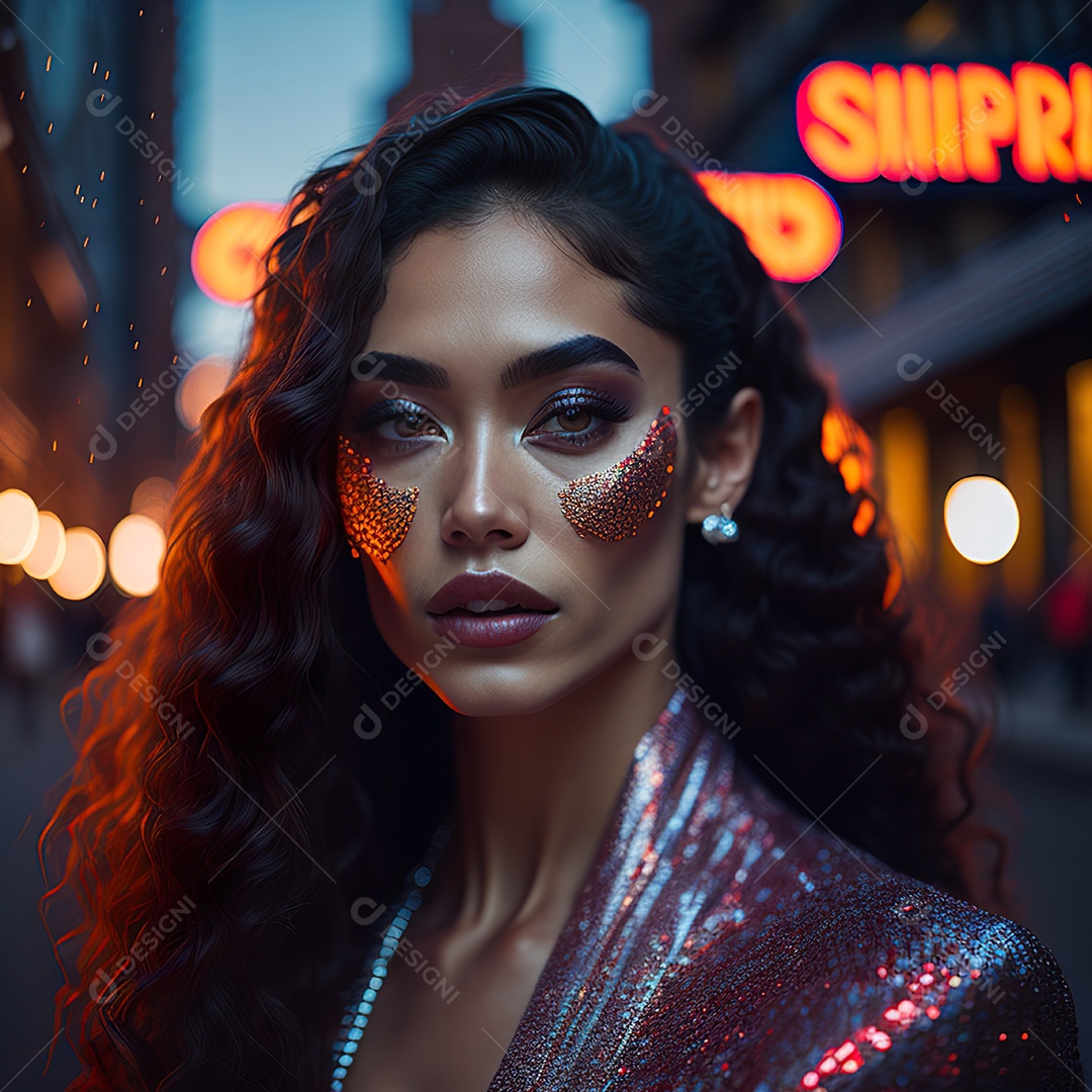 Imagem realista de linda mulher jovem