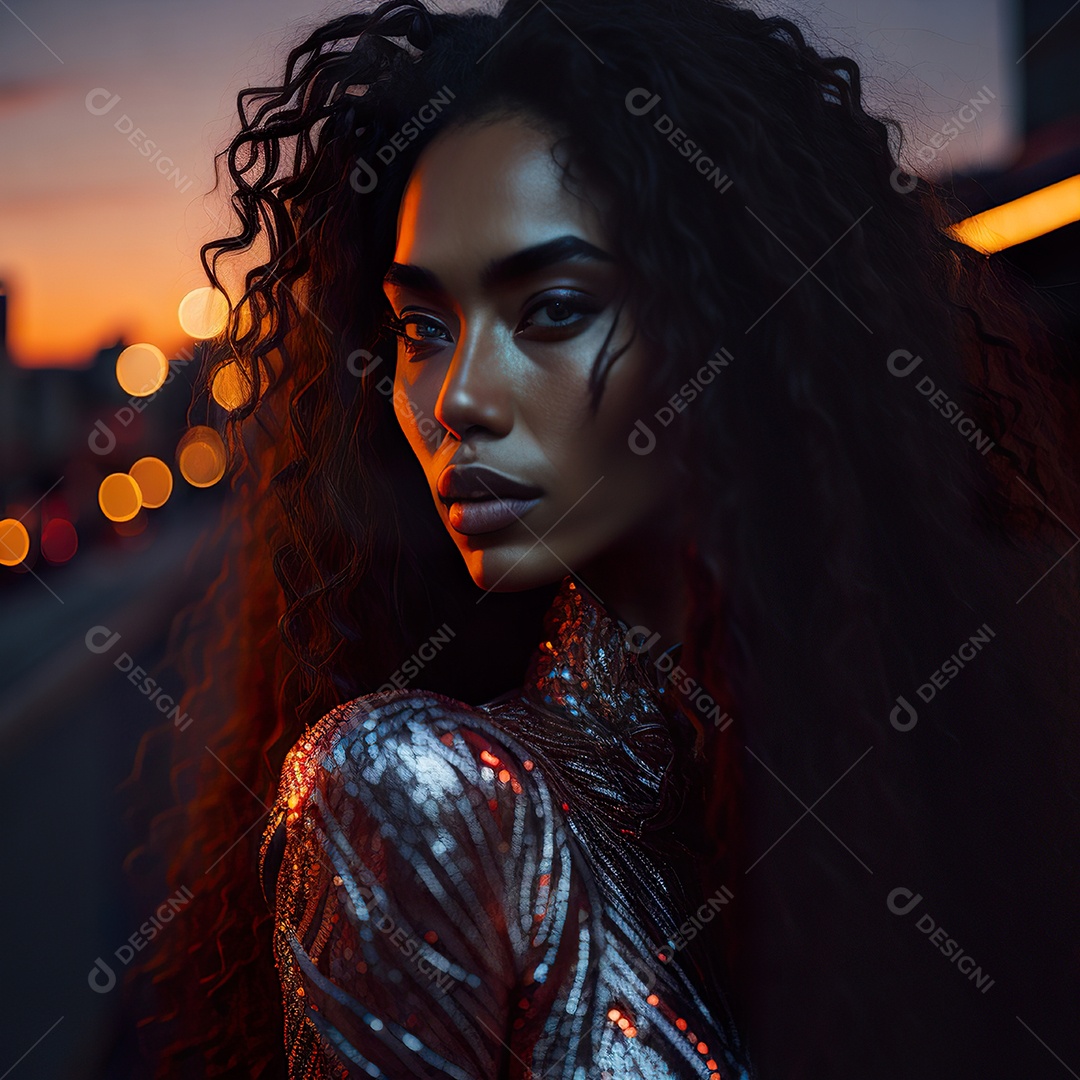 Imagem realista de linda mulher jovem