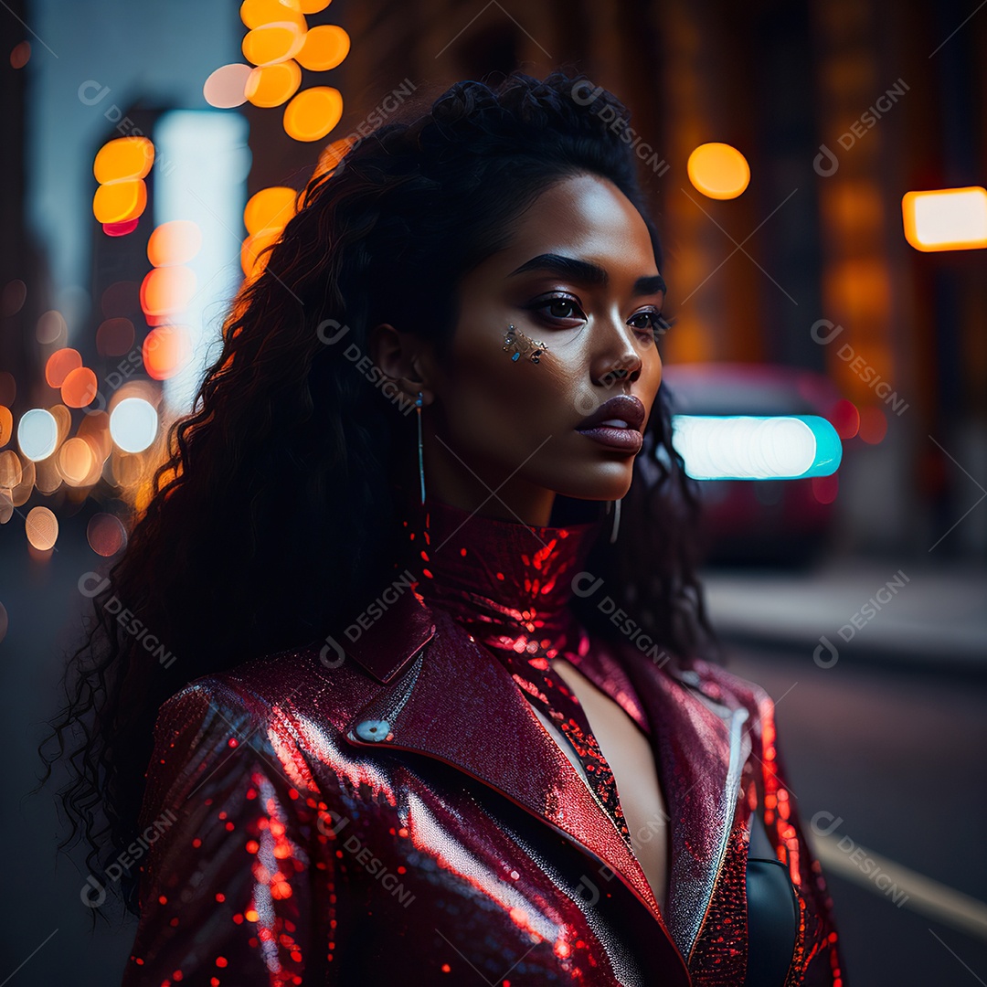 Imagem realista de linda mulher jovem