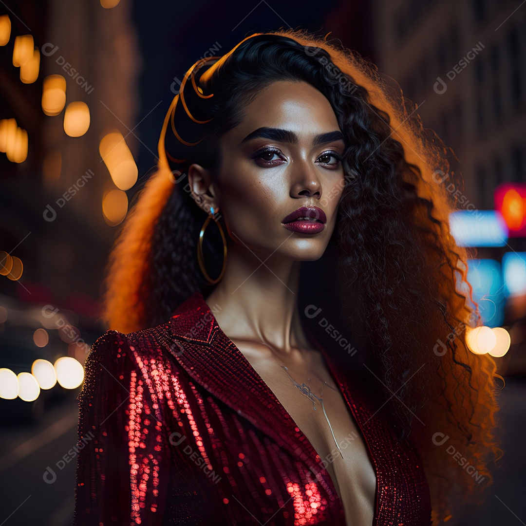 Imagem realista de linda mulher jovem