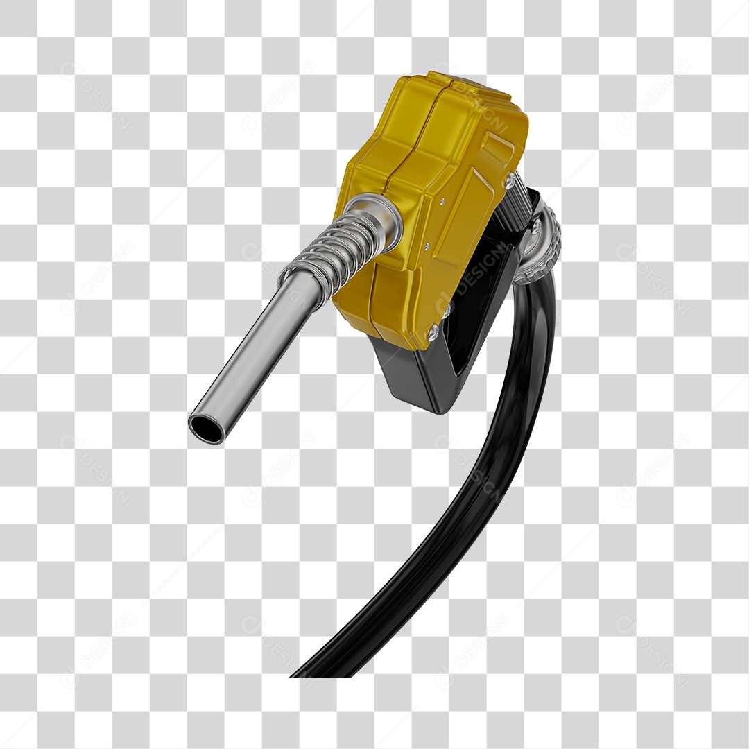 Bico de Abastecimento Automático Cor Amarela PNG Transparente