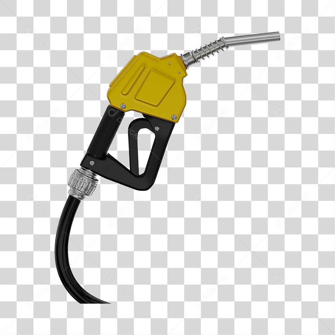 Bico de Abastecimento Automático Cor Amarela PNG Transparente