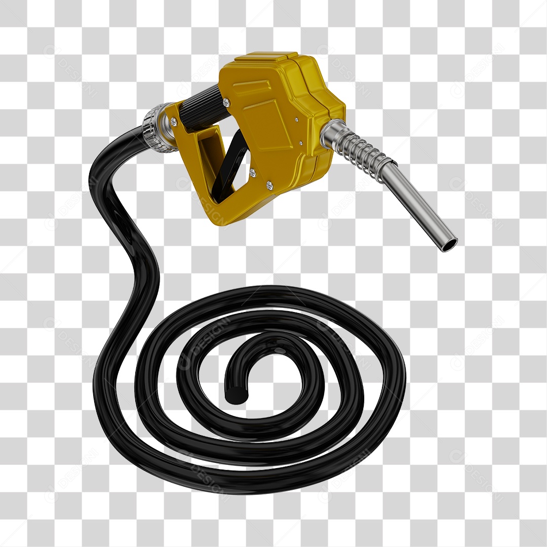 Bico de Abastecimento Automático Cor Amarelo PNG Transparente