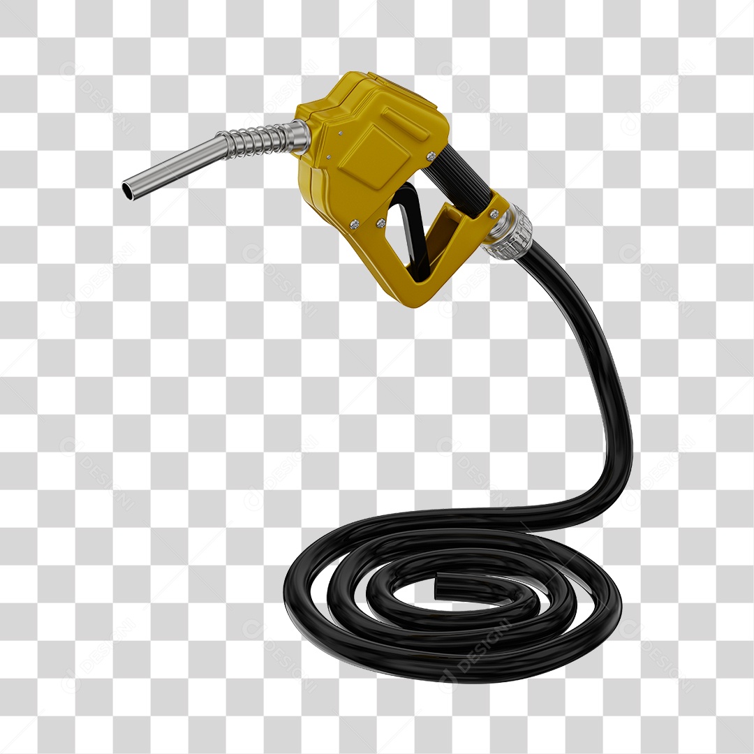 Bico de Abastecimento Automático Cor Amarelo PNG Transparente