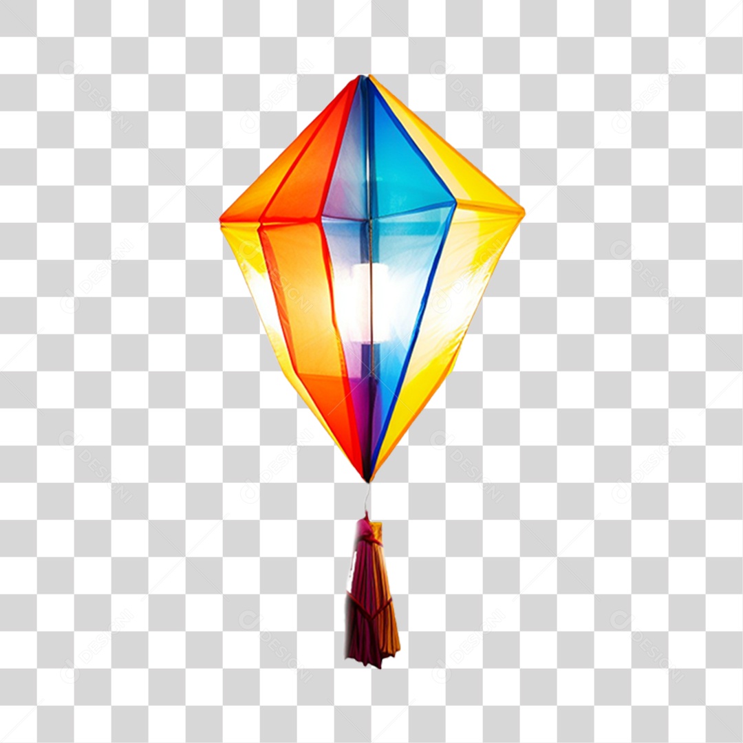 Balão De São João Elemento 3D PNG Transparente