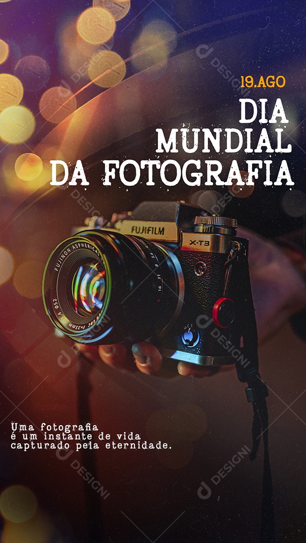 Story Dia Mundial Da Fotografia Um Instante De Vida Capturado Social Media PSD Editável